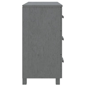 vidaXL Sideboard HAMAR Dark Grey 90x40x80 cm Solid Pine Wood
