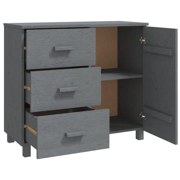 vidaXL Sideboard HAMAR Dark Grey 90x40x80 cm Solid Pine Wood