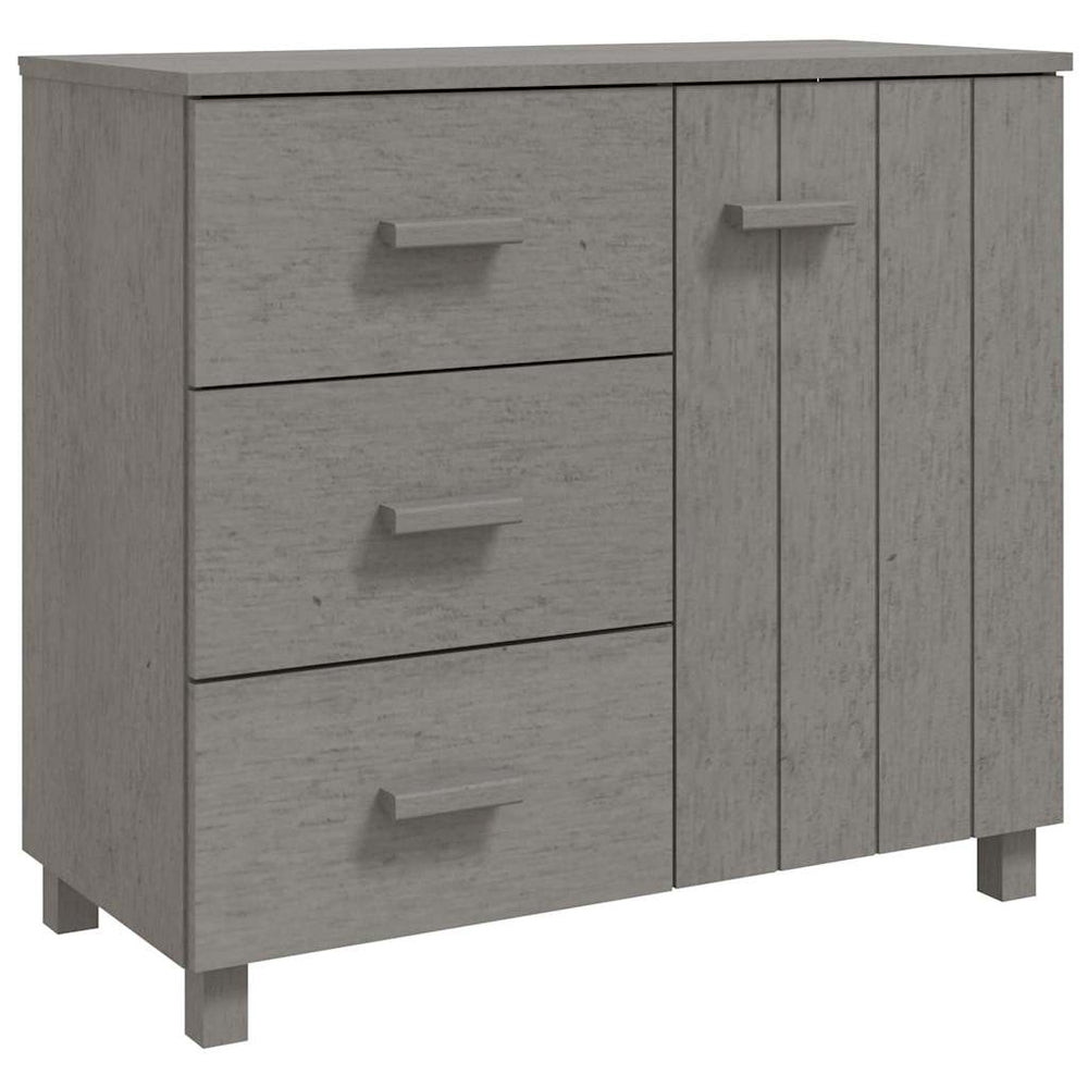 vidaXL Sideboard HAMAR Light Grey 90x40x80 cm Solid Pine Wood