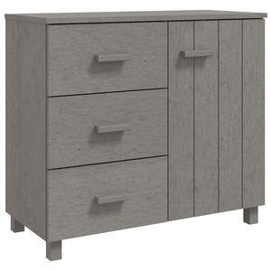 vidaXL Sideboard HAMAR Light Grey 90x40x80 cm Solid Pine Wood