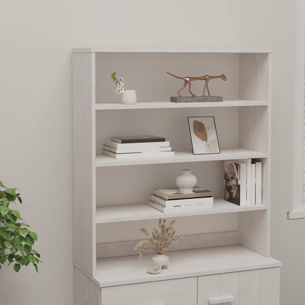 vidaXL HAMAR Highboard Top White 90x30x100 cm Solid Wood