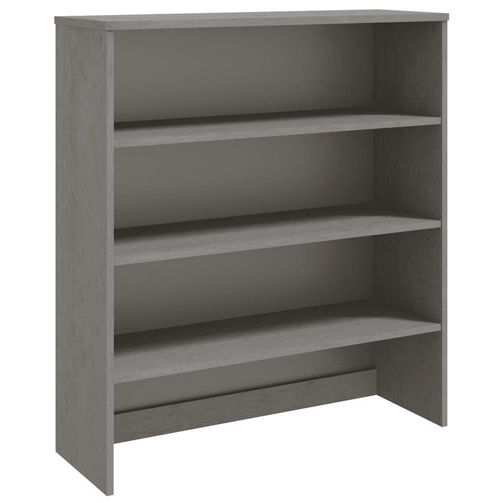 vidaXL Highboard Top Unit HAMAR Light Grey 90x30x100 cm Solid Wood