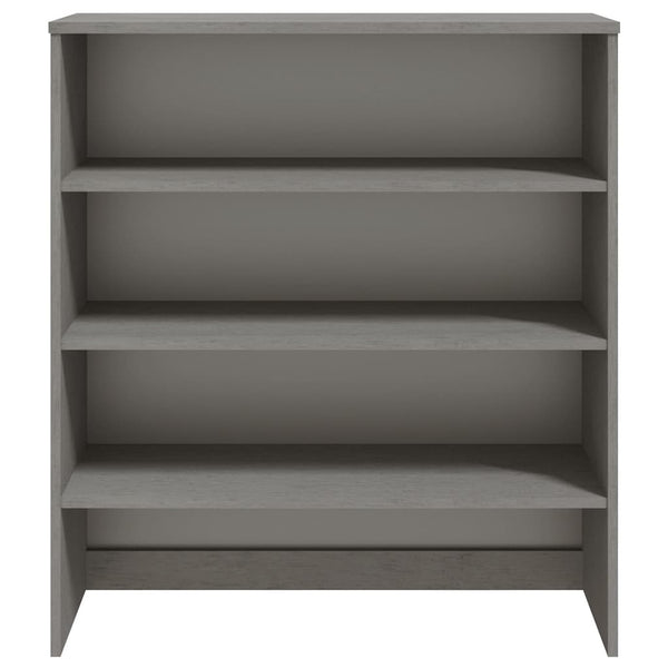 vidaXL Highboard Top Unit HAMAR Light Grey 90x30x100 cm Solid Wood