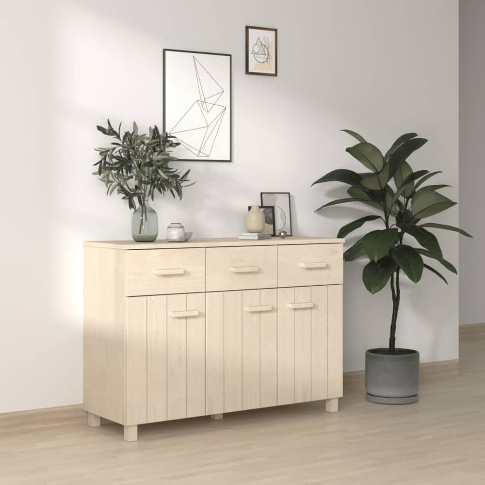 vidaXL Sideboard HAMAR Honey Brown 113x40x80 cm Solid Pine Wood
