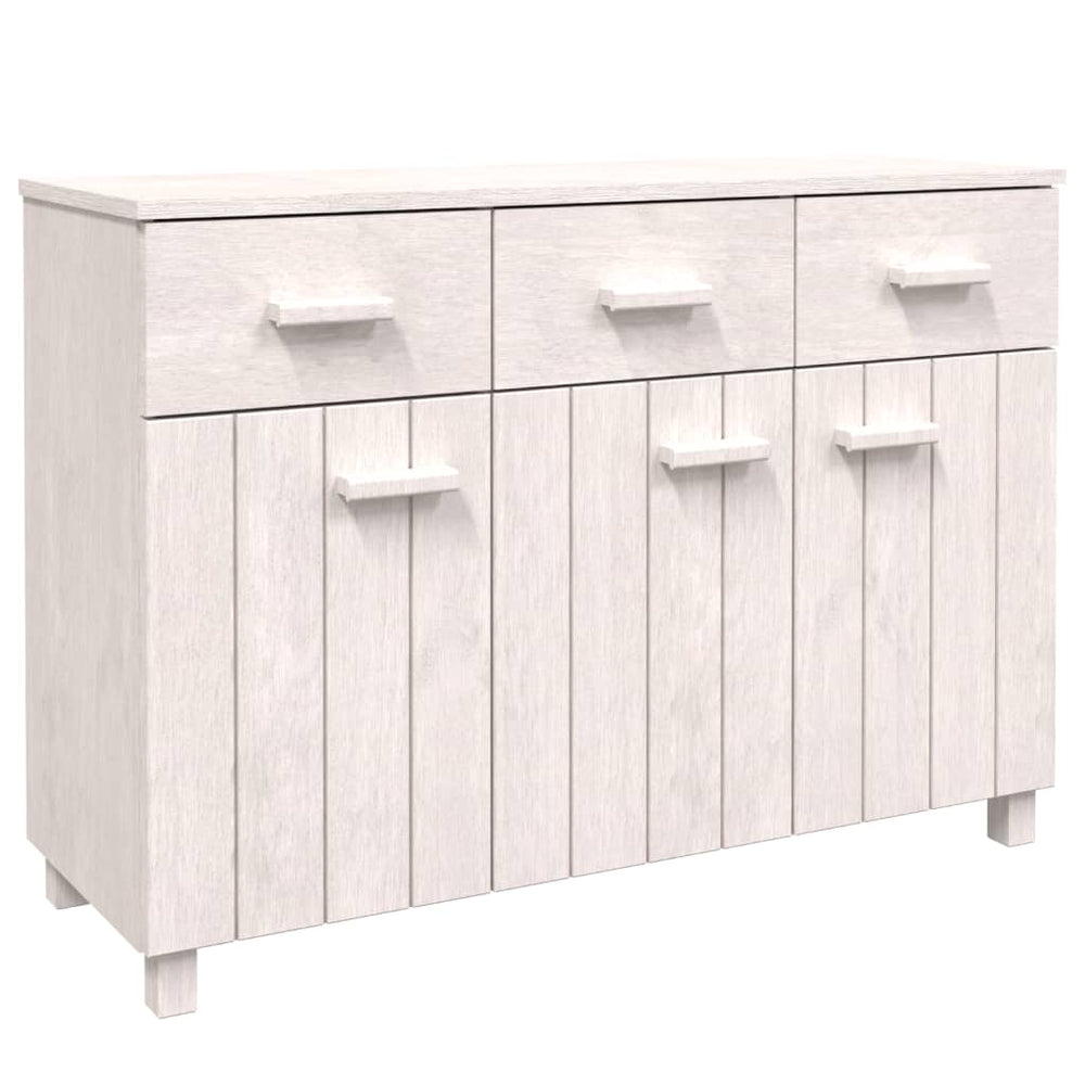 Weißes Sideboard HAMAR, Kiefer Massivholz, 113 cm