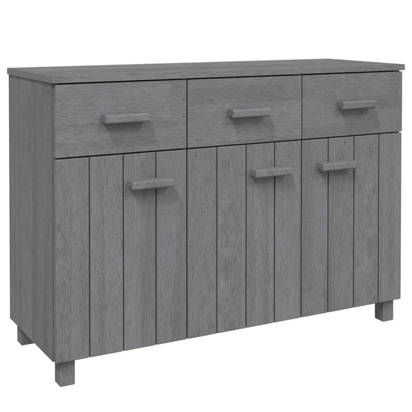 Dunkelgraues Sideboard HAMAR Kiefer Massivholz