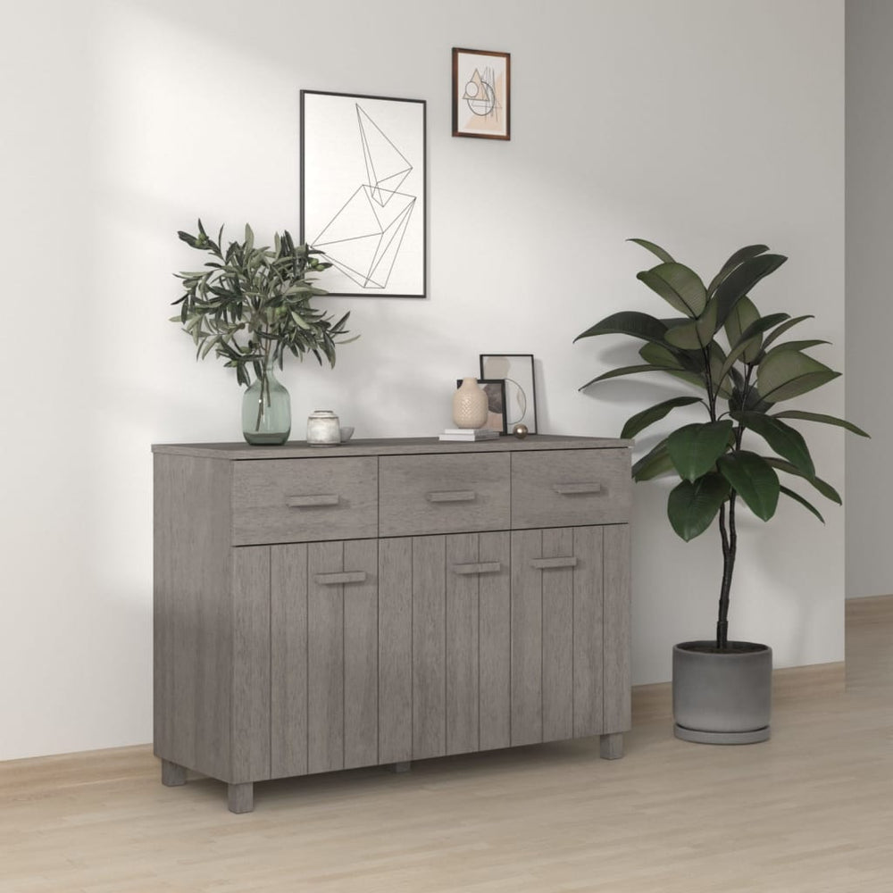 Sideboard HAMAR Hellgrau Kiefer Massivholz 113 cm