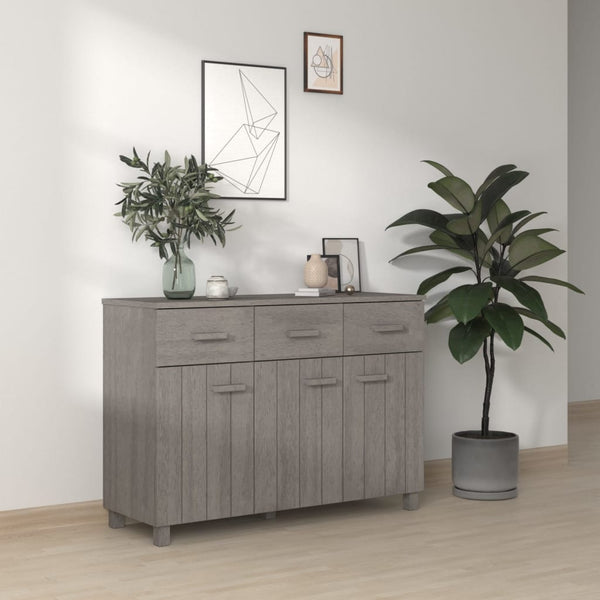 Sideboard HAMAR Hellgrau Kiefer Massivholz 113 cm