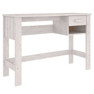 Weißer Kiefer Massivholz Schreibtisch 110 cm