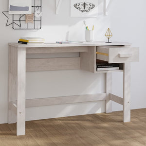 Weißer Kiefer Massivholz Schreibtisch 110 cm