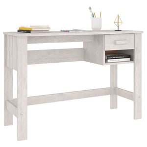 Weißer Kiefer Massivholz Schreibtisch 110 cm