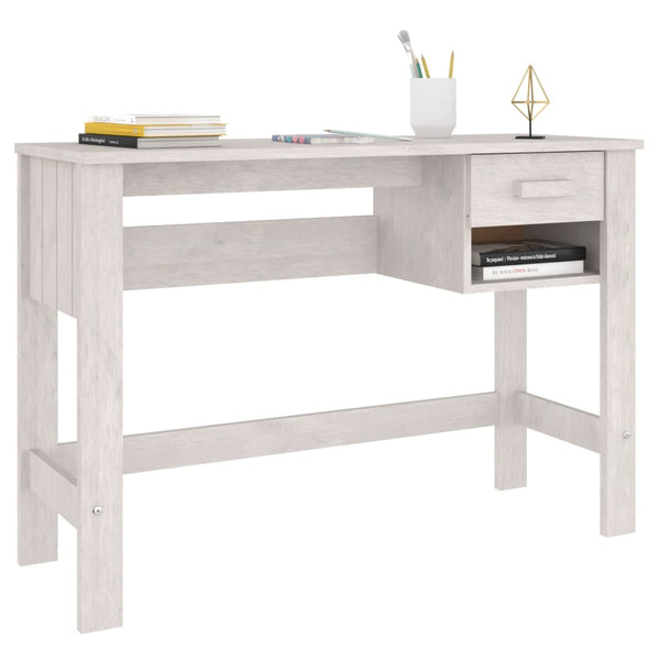 Weißer Kiefer Massivholz Schreibtisch 110 cm
