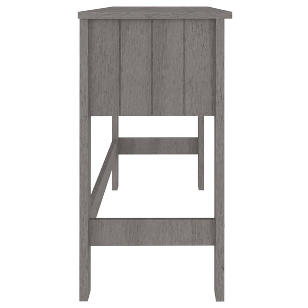 Schreibtisch HAMAR Hellgrau Kiefer Massivholz 110 cm