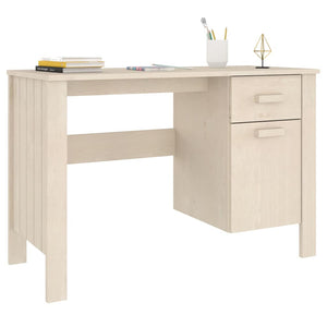 Schreibtisch Kiefer Massivholz Honigbraun 113 cm