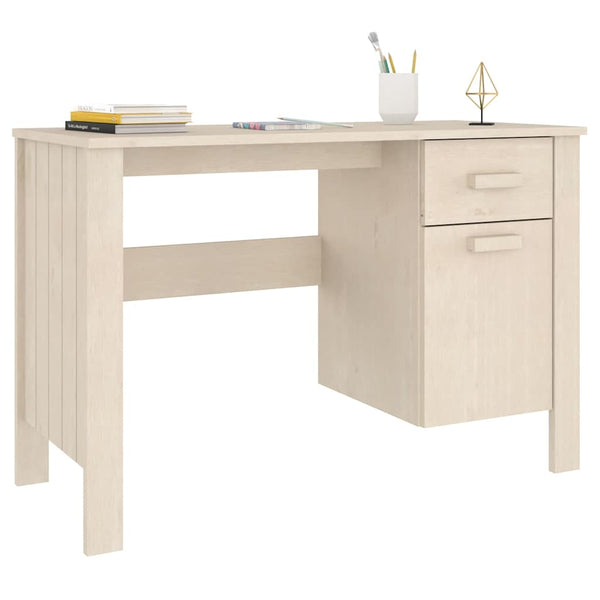 Schreibtisch Kiefer Massivholz Honigbraun 113 cm
