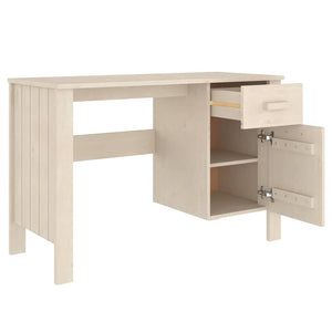 Schreibtisch Kiefer Massivholz Honigbraun 113 cm