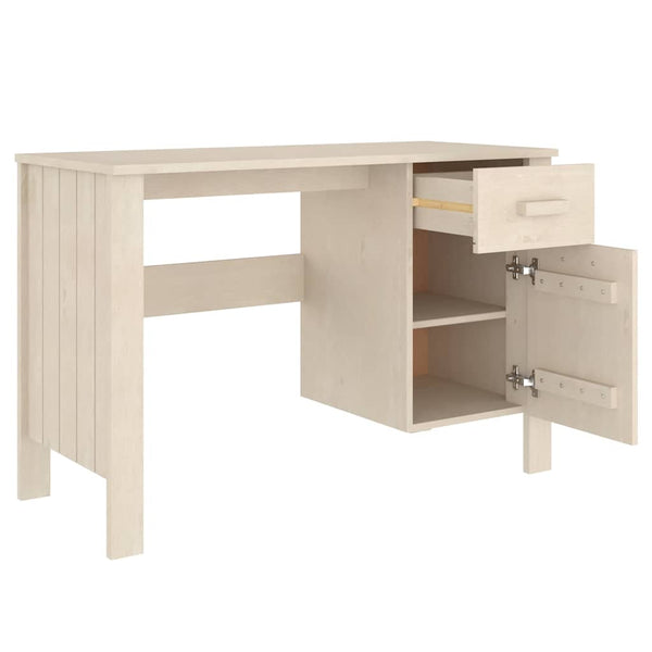 Schreibtisch Kiefer Massivholz Honigbraun 113 cm