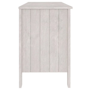 Schreibtisch HAMAR Weiß Kiefer Massivholz 113 cm