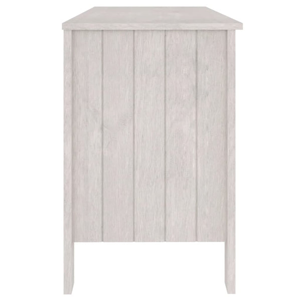 Schreibtisch HAMAR Weiß Kiefer Massivholz 113 cm