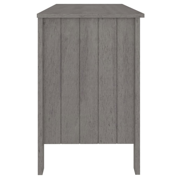 Schreibtisch Hellgrau Kiefer Massivholz 113 cm