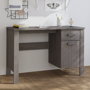Schreibtisch Hellgrau Kiefer Massivholz 113 cm