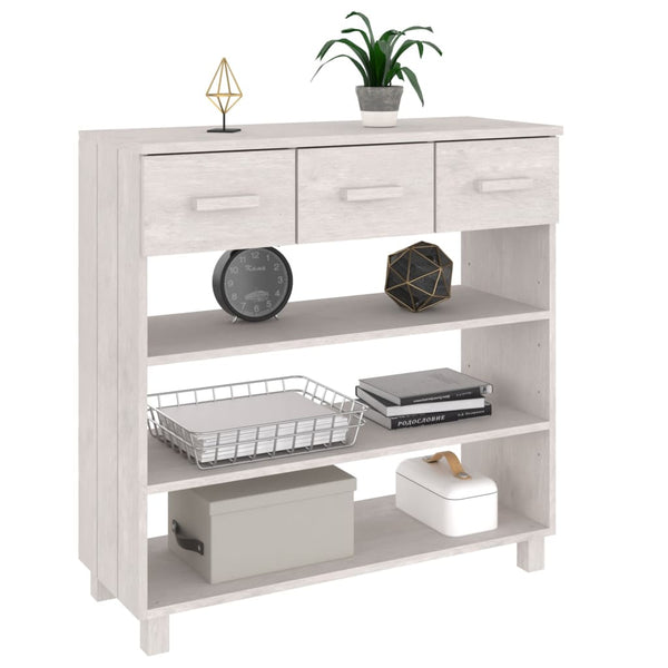 Weißer Konsolentisch HAMAR Kiefer Massivholz 90cm