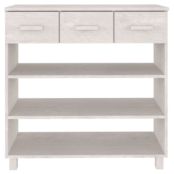 Weißer Konsolentisch HAMAR Kiefer Massivholz 90cm