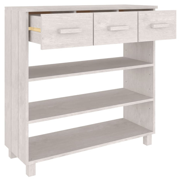 Weißer Konsolentisch HAMAR Kiefer Massivholz 90cm
