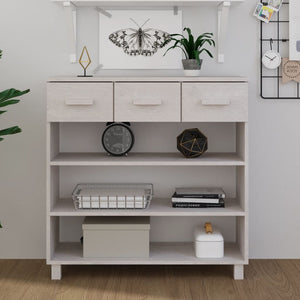Weißer Konsolentisch HAMAR Kiefer Massivholz 90cm
