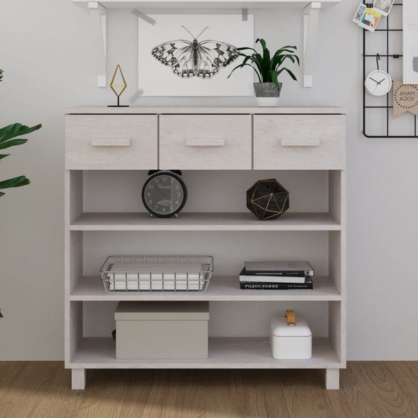 Weißer Konsolentisch HAMAR Kiefer Massivholz 90cm