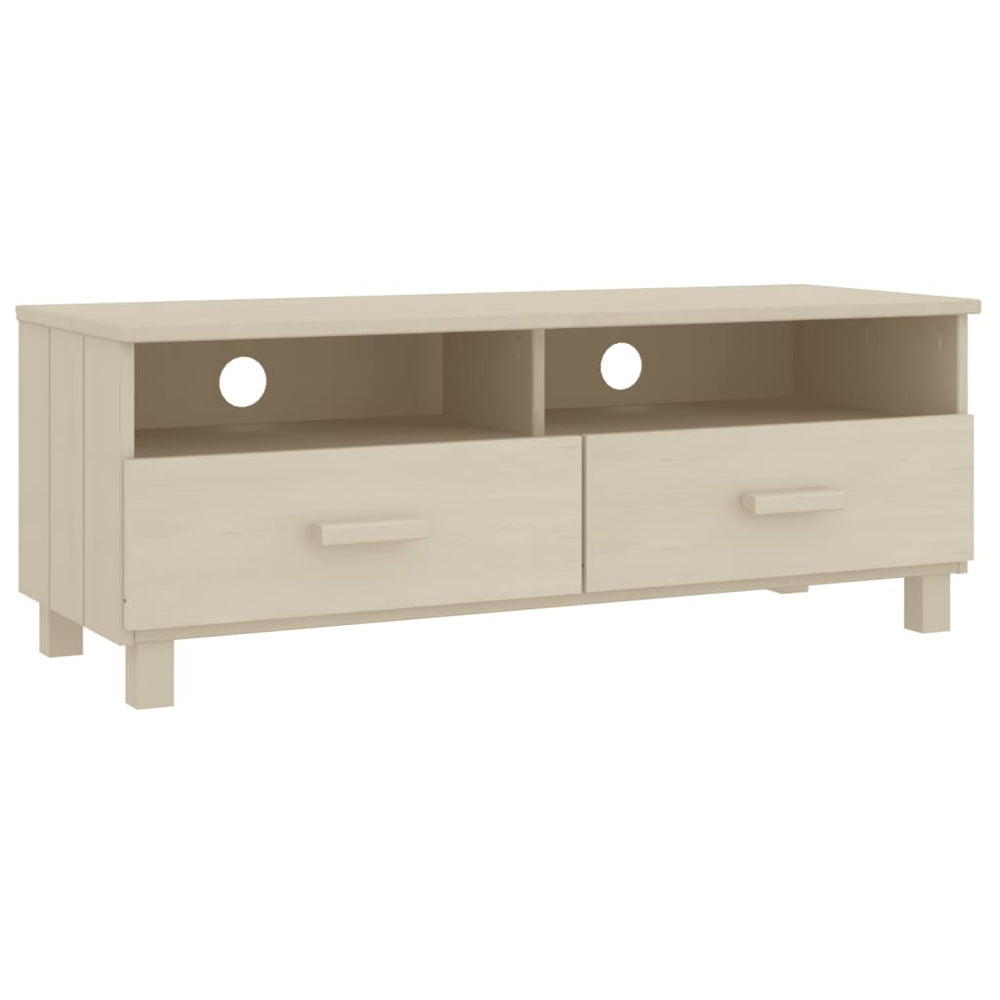 TV-Schrank Kiefer Massivholz Honigbraun 106 cm