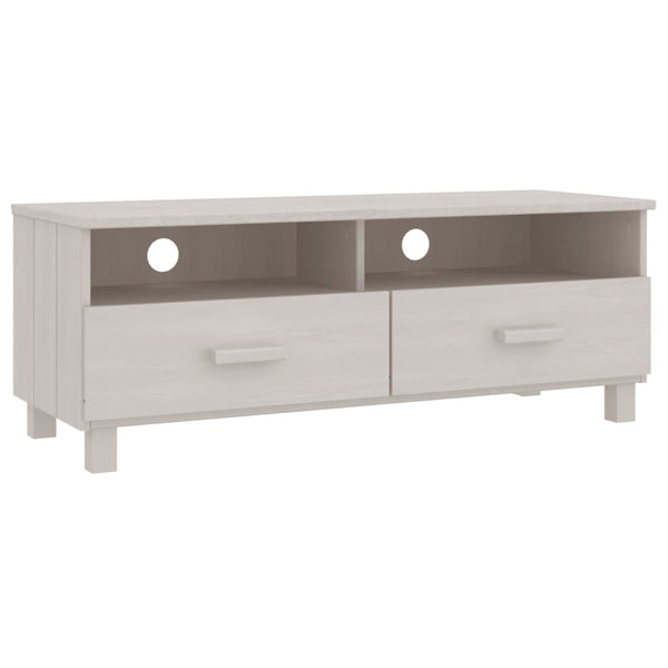 TV-Schrank Weiß Kiefer Massivholz 106 cm