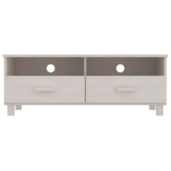 TV-Schrank Weiß Kiefer Massivholz 106 cm
