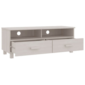 TV-Schrank Weiß Kiefer Massivholz 106 cm