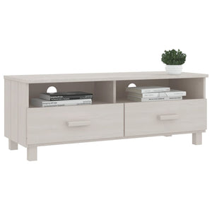TV-Schrank Weiß Kiefer Massivholz 106 cm
