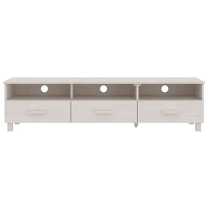 Weißer TV-Schrank HAMAR Kiefer Massivholz 158cm