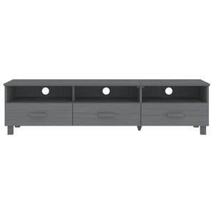 TV Schrank Dunkelgrau Kiefer Massivholz 158 cm