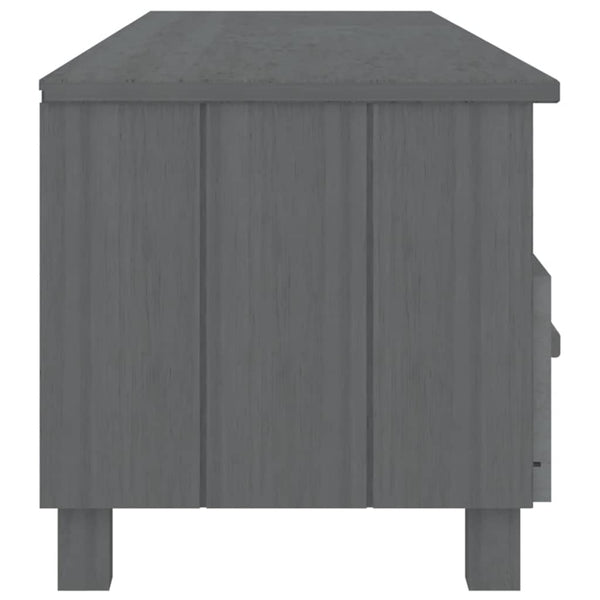 TV Schrank Dunkelgrau Kiefer Massivholz 158 cm