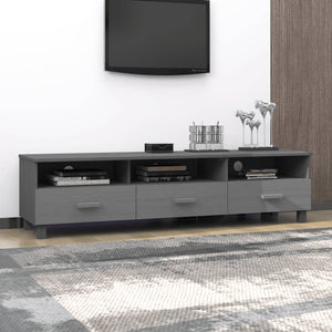 TV Schrank Dunkelgrau Kiefer Massivholz 158 cm