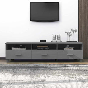 TV Schrank Dunkelgrau Kiefer Massivholz 158 cm