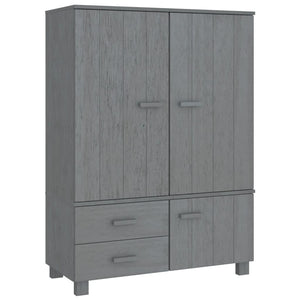 Kleiderschrank Dunkelgrau Kiefer Massivholz 99x137cm