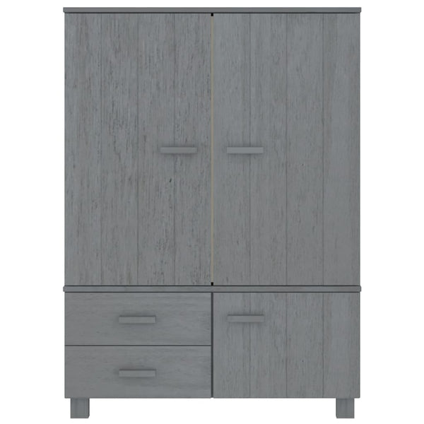 Kleiderschrank Dunkelgrau Kiefer Massivholz 99x137cm