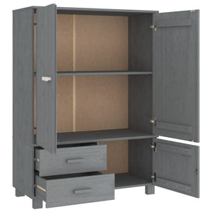 Kleiderschrank Dunkelgrau Kiefer Massivholz 99x137cm