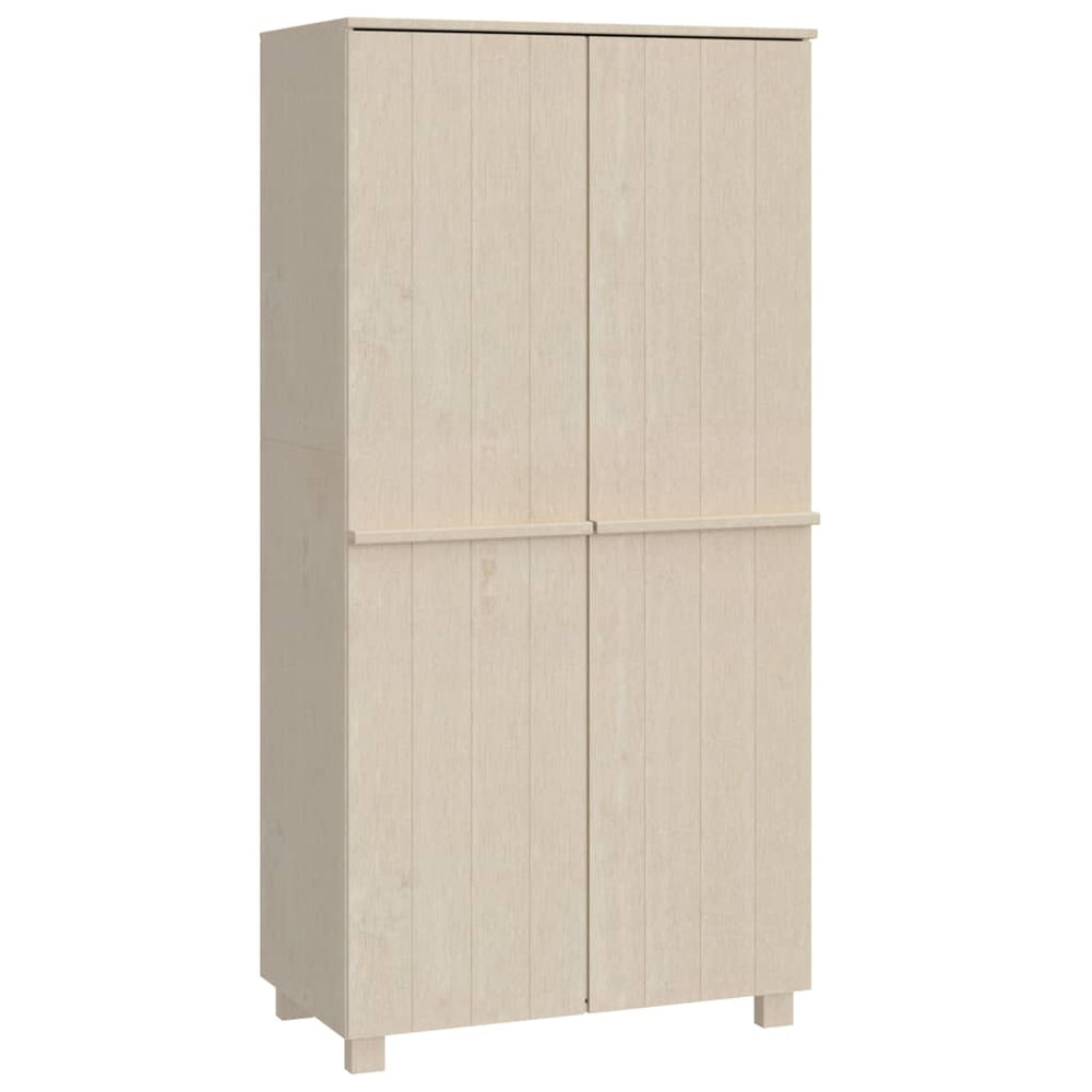 Massivholz Kleiderschrank Kiefer Honigbraun