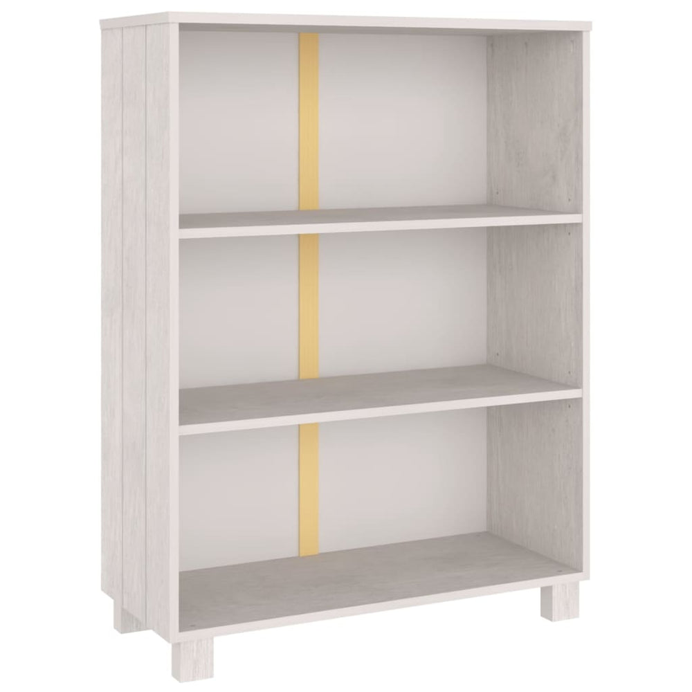 Bücherschrank HAMAR Weiß Kiefer Massivholz