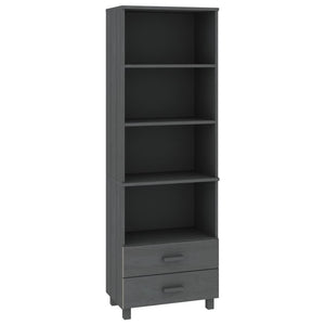 Highboard HAMAR Dunkelgrau 60x35x180cm Kiefer Massivholz