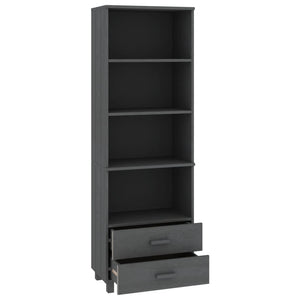 Highboard HAMAR Dunkelgrau 60x35x180cm Kiefer Massivholz