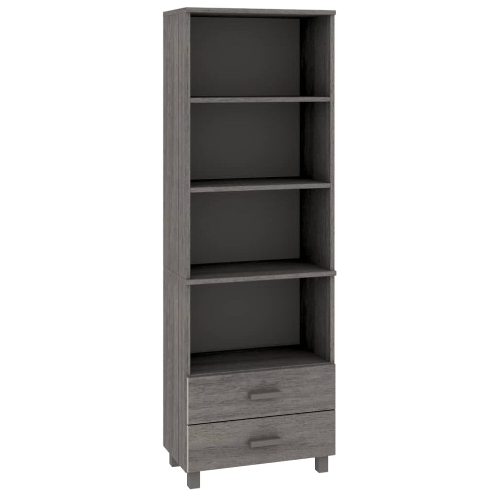 Highboard HAMAR Hellgrau 60x35x180cm Kiefer Massivholz