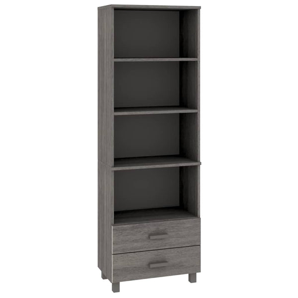Highboard HAMAR Hellgrau 60x35x180cm Kiefer Massivholz