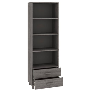 Highboard HAMAR Hellgrau 60x35x180cm Kiefer Massivholz